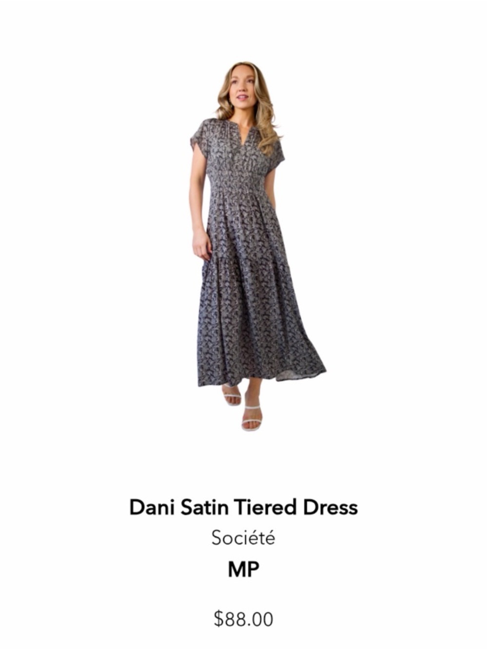Dani Maxi Dress in Charcoal Floral